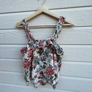 Floral Ruffle Blouse Womens